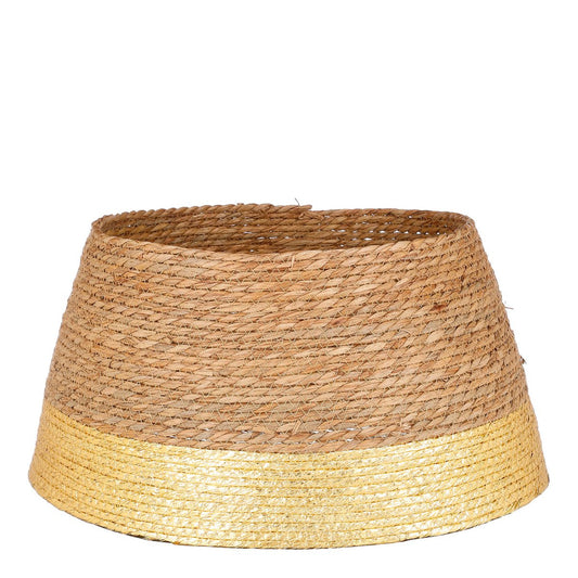 Kerstboomrok - H26 x Ø50 cm - Zeegras - Goud