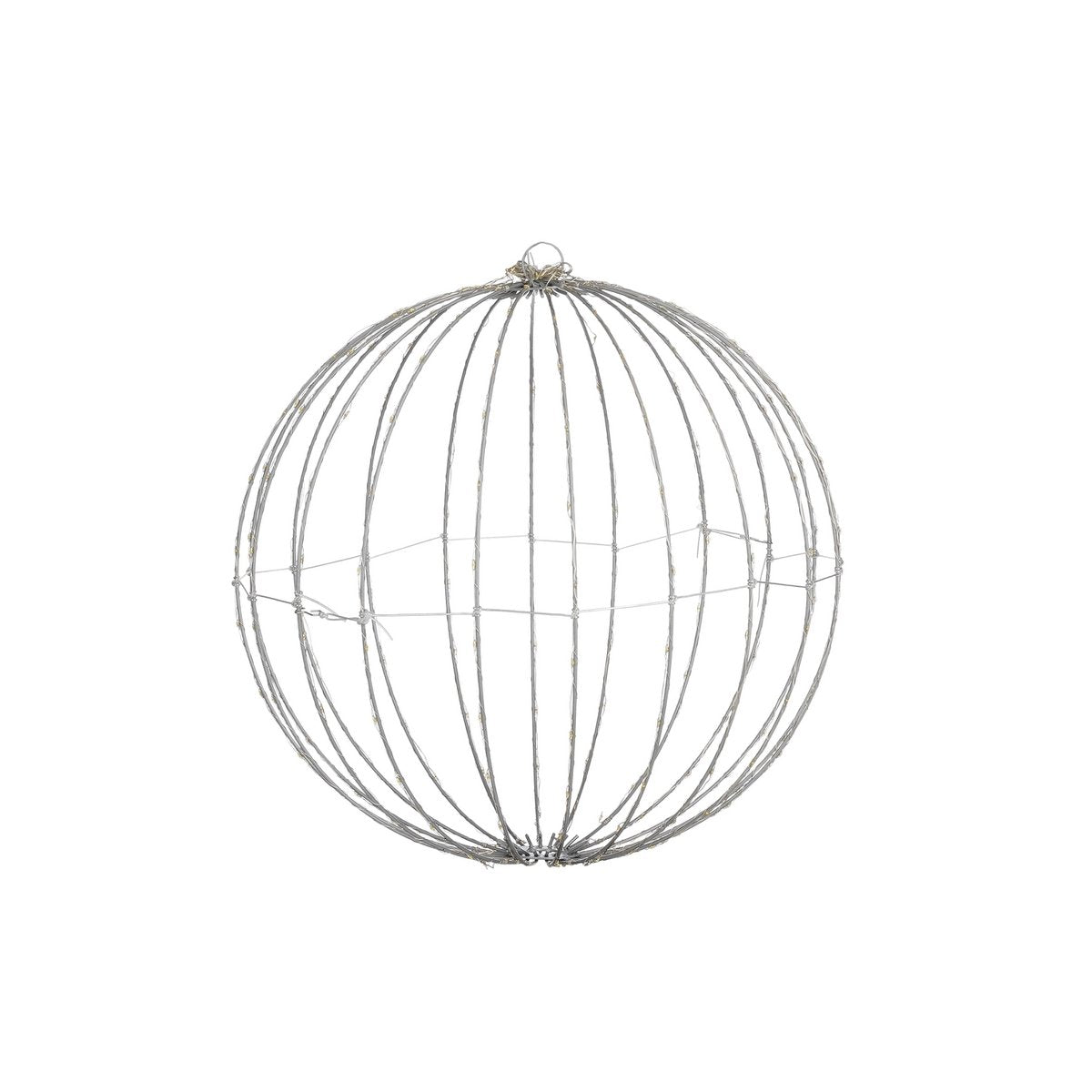 Kerstverlichting Bal met Klassiek Witte LED Lampjes - Ø40 cm - Zilver