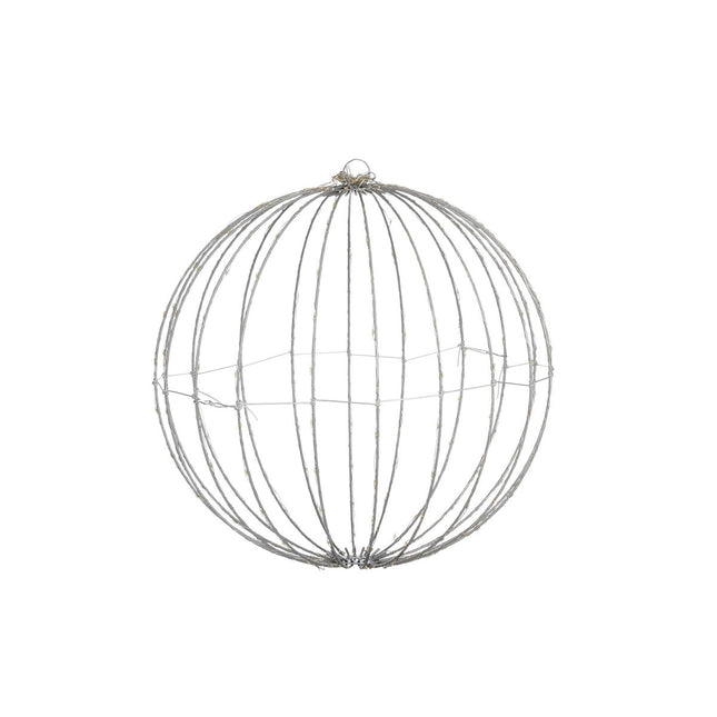 Kerstverlichting Bal met Klassiek Witte LED Lampjes - Ø40 cm - Zilver