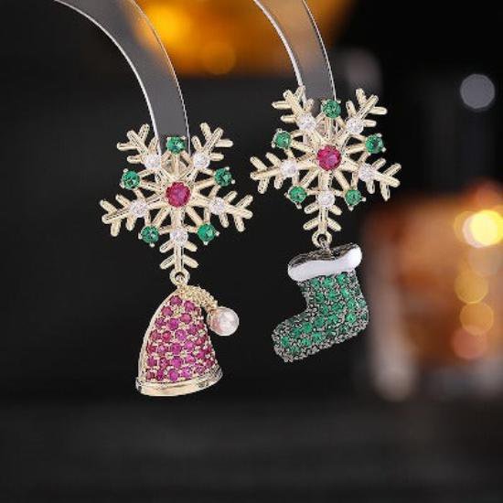 Kerstklokken n sokken oorbellen