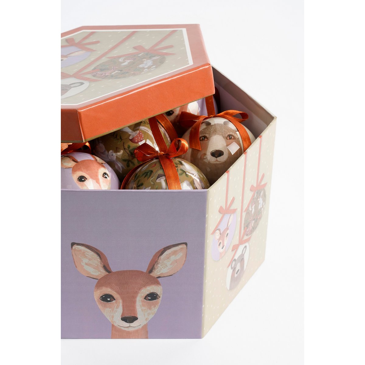 Kerstballen Cadeauset - 14 Stuks - Ø8 cm - Onbreekbaar - Oranje, Lichtgroen