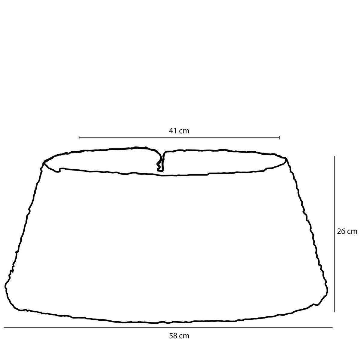 Kerstboomrok Opvouwbaar - H26 x Ø58 cm - Zeegras - Naturel Bruin