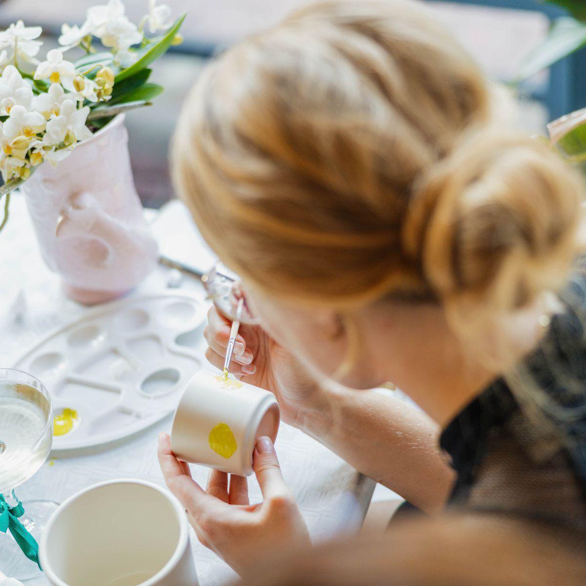 Anro Style Verfpakket voor het schilderen van 12 bloempotten + orchideeën en succulenten | voor minimaal 4 personen | Ware kunstenaar