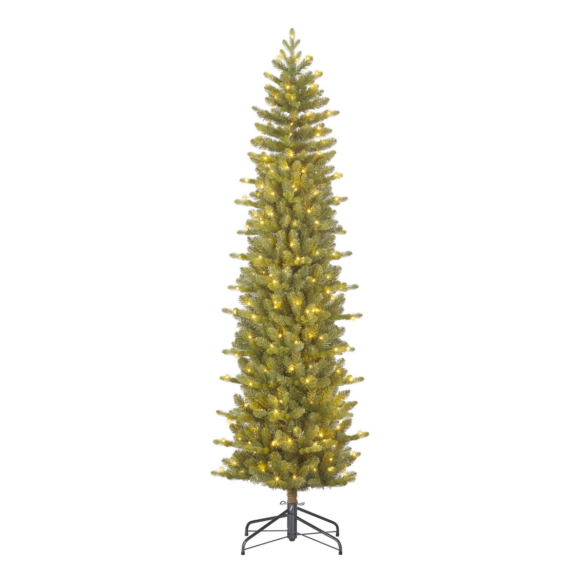 Harma Smalle Kunstkerstboom met LED Verlichting - H260 x Ø73 cm - Groen