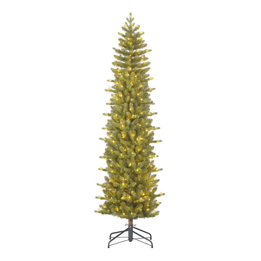 Harma Smalle Kunstkerstboom met LED Verlichting - H260 x Ø73 cm - Groen