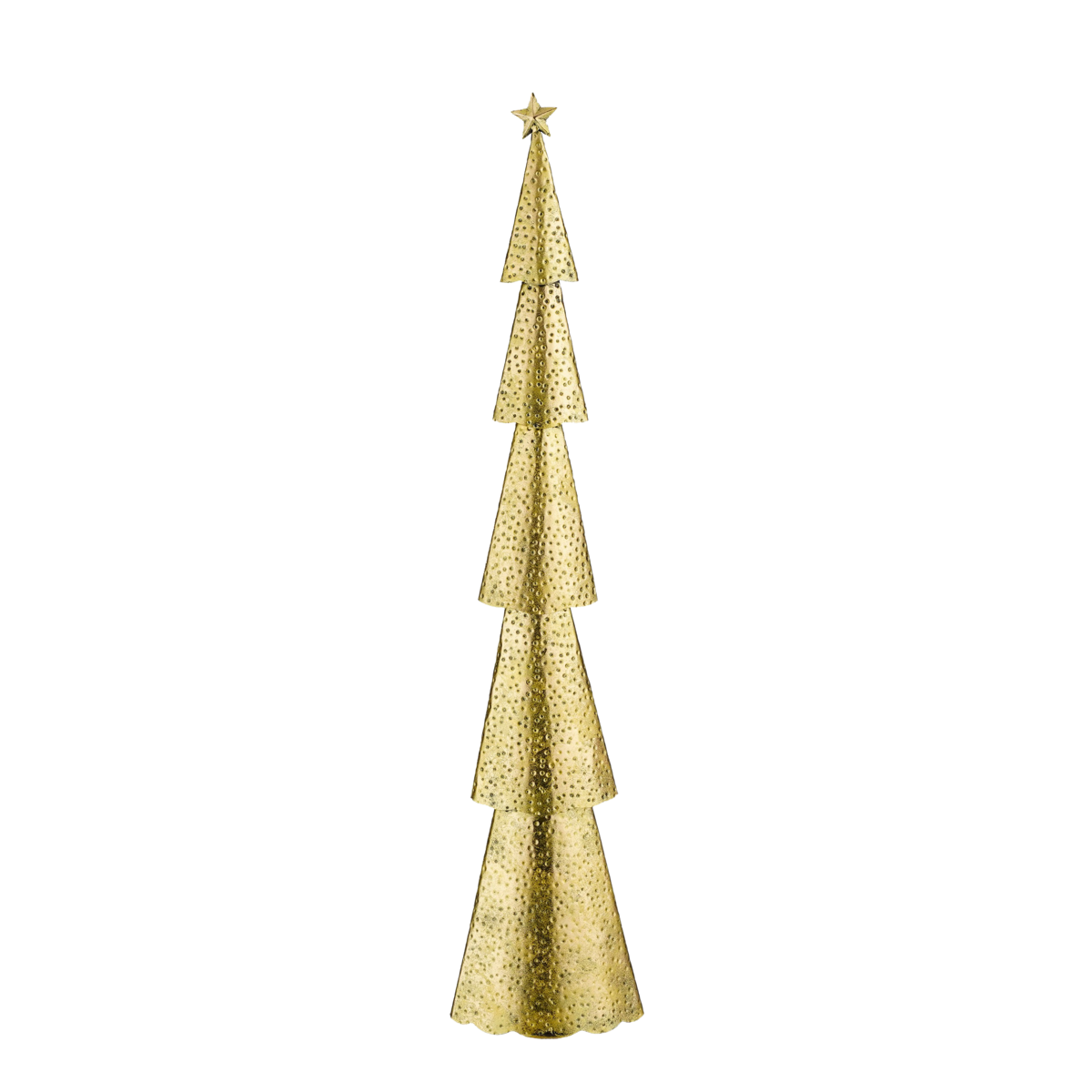 Kerstboom - L19 x B10 x H90 cm - Metaal - Goud