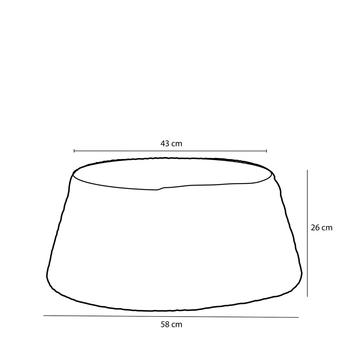 Kerstboomrok - H26 x Ø58 cm - Zeegras - Naturel Bruin