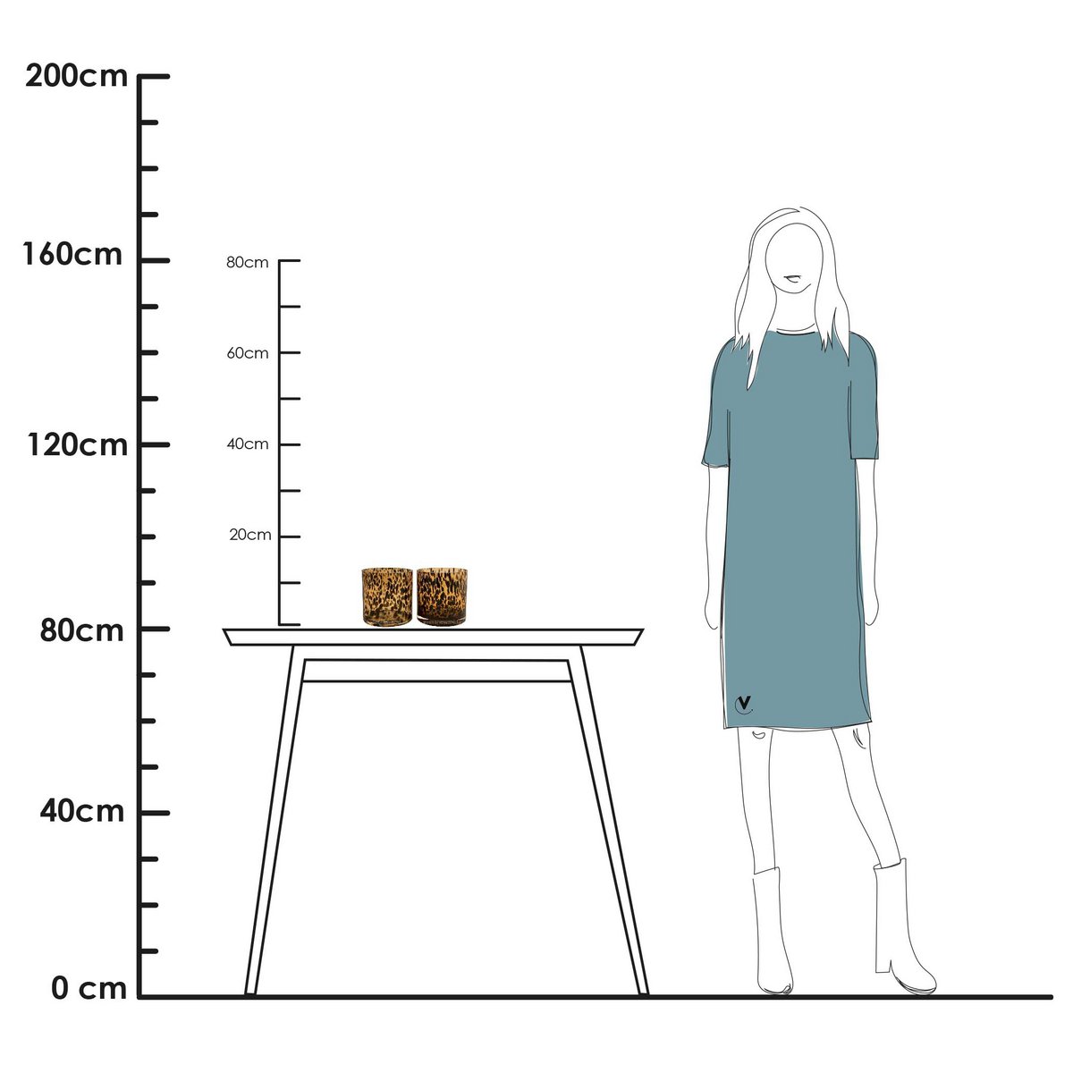 Waxinelichthouder - Celtic cheetah (set van 2 stuks) LAATSTE STUKS!