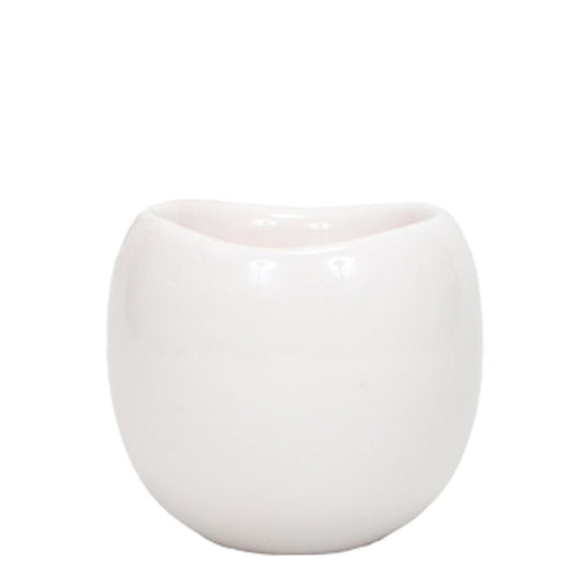 Anro Style Bowl bloempot - Witte keramieken sierpot - potmaat Ø9cm