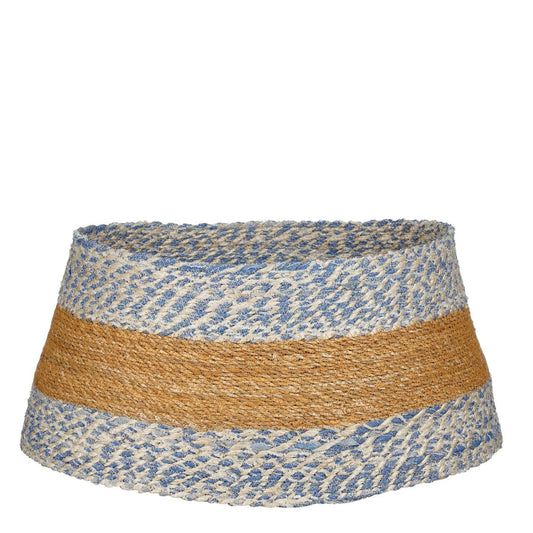 Kerstboomrok - H26 x Ø58 cm - Zeegras - Blauw