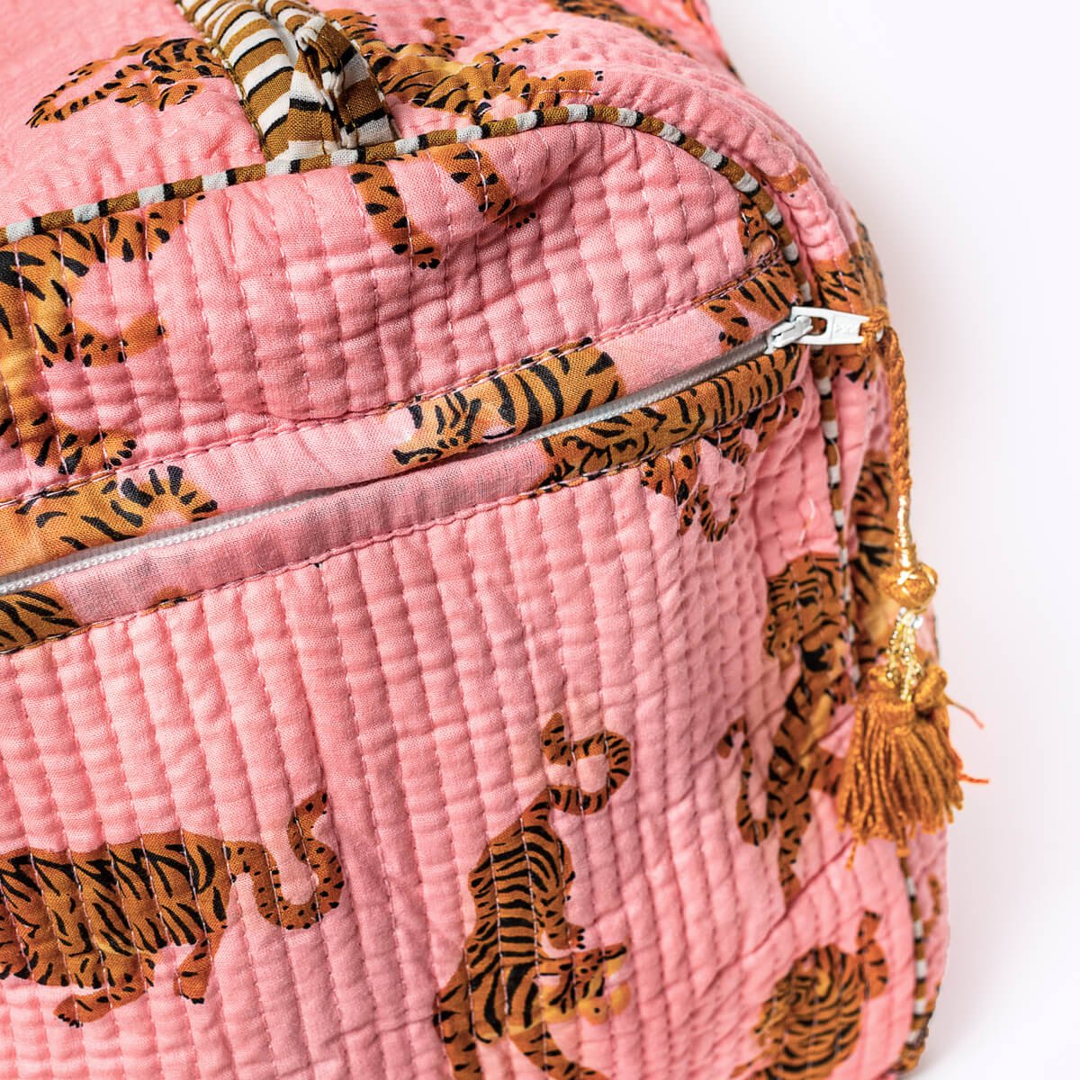 Handgemaakte katoenen tas "Elektrische Tijgerin"