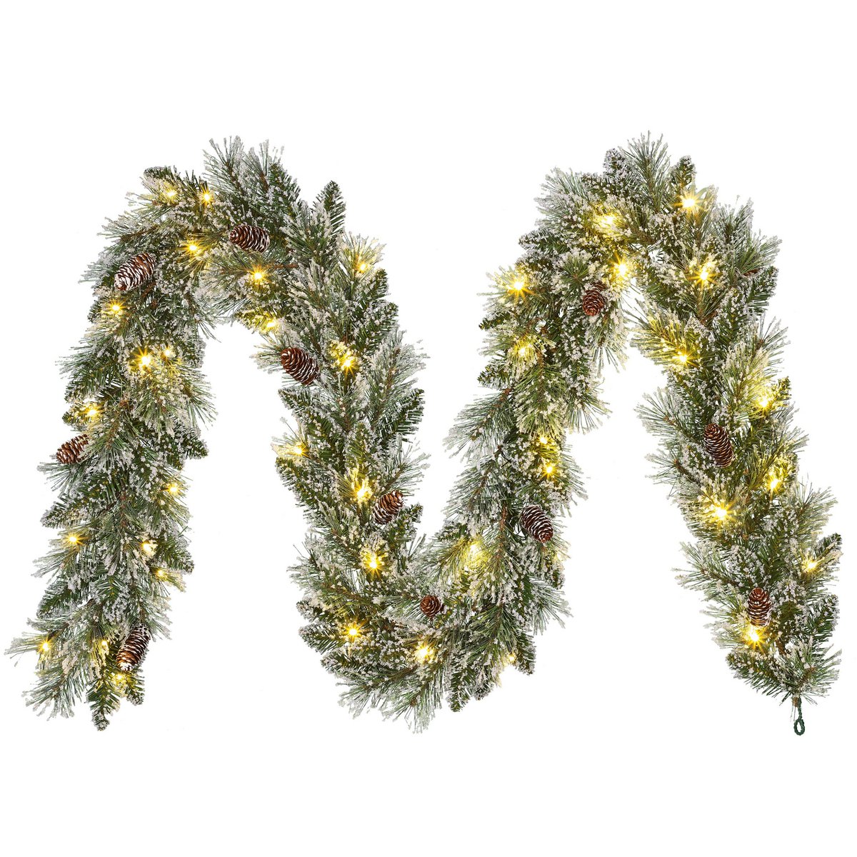 Vandans Guirlande met LED Verlichting - L270 cm - Groen Frosted