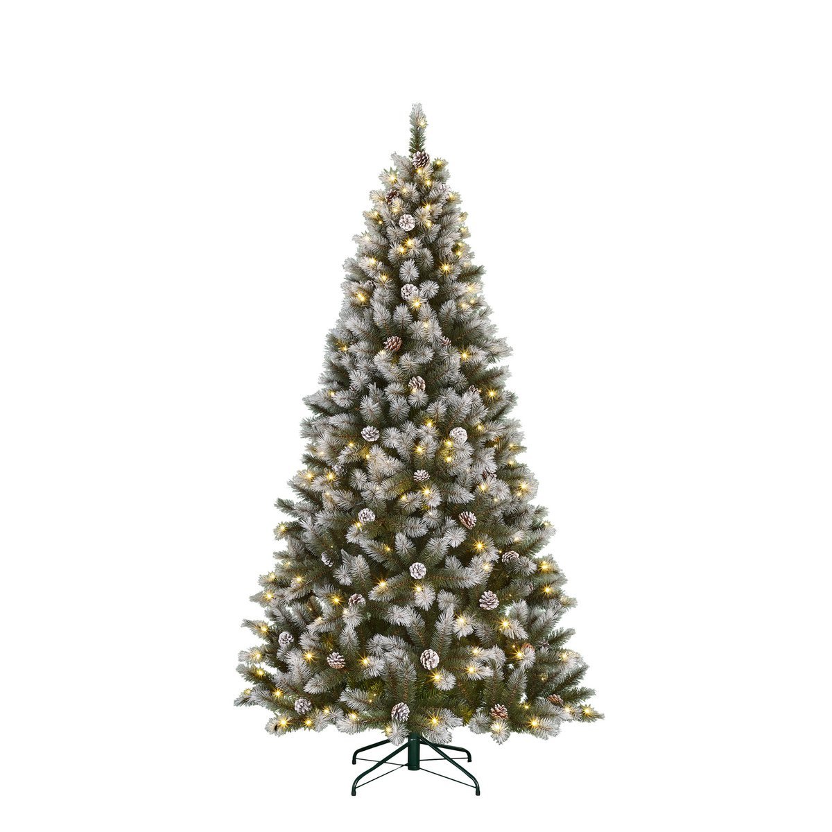 Pittsfield Kunstkerstboom met LED Verlichting - H215 x Ø117 cm - Groen Frosted