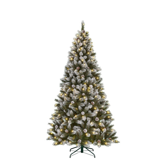 Pittsfield Kunstkerstboom met LED Verlichting - H215 x Ø117 cm - Groen Frosted