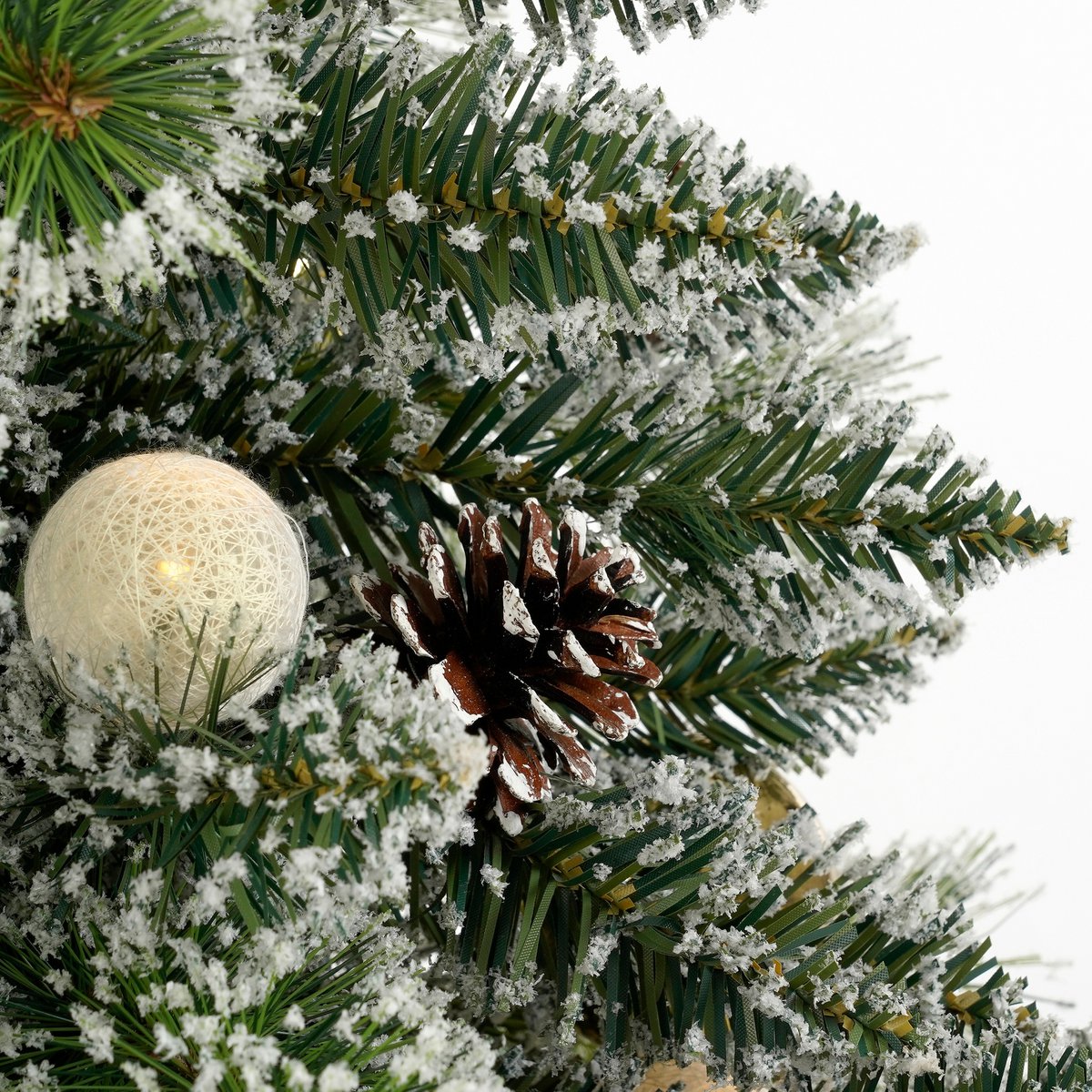 Kaprun Kunstkerstboom met LED Verlichting en Timerfunctie - H60 x Ø39 cm - Groen, Goud