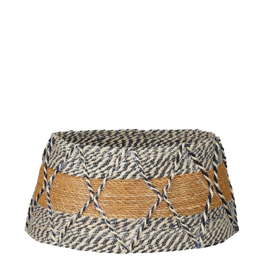 Kerstboomrok - H26 x Ø50 cm - Zeegras - Blauw