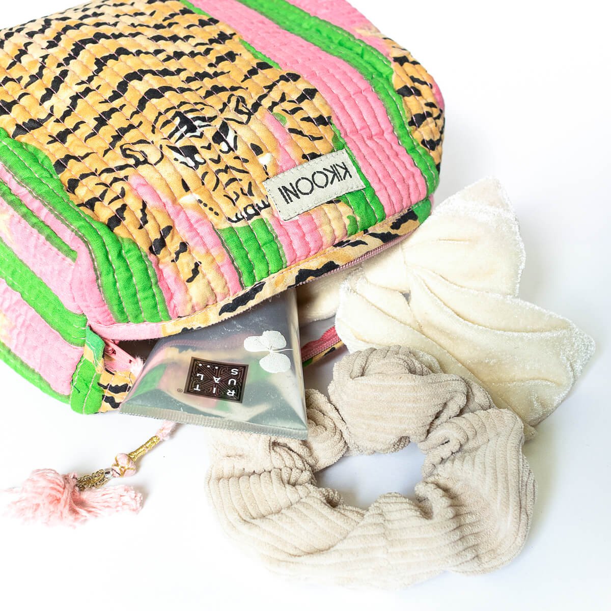 Handgemaakte kleine cosmetische tas "Poppy Tiger Candy"