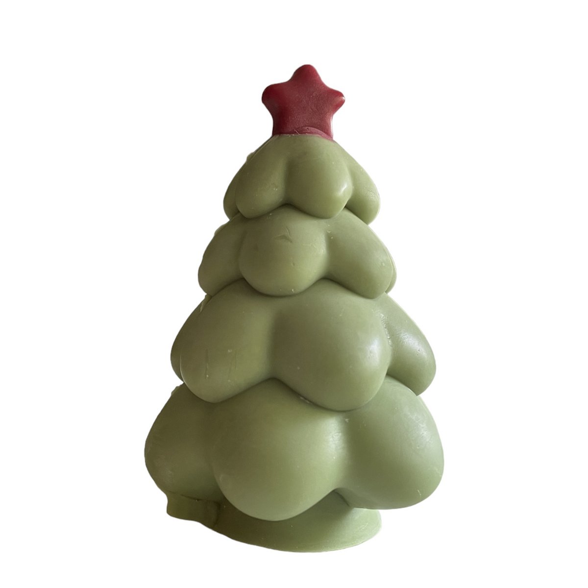 Gelaagde kerstboom geurkaars