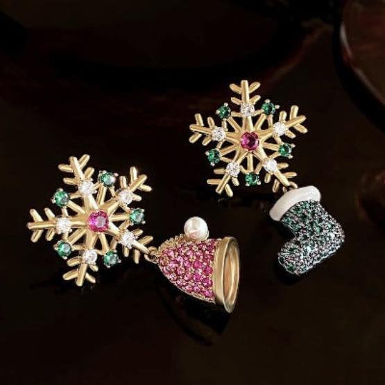 Kerstklokken n sokken oorbellen