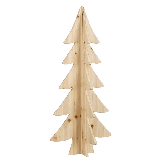 Decoratie Kerstboom - H78 x Ø36 cm - Dennenhout - FSC 100% - Bruin