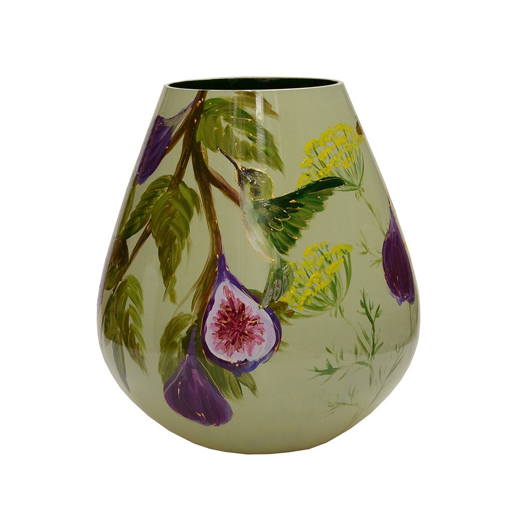 Handbeschilderde vaas - Tasman M Figs Ø26 x H28 cm