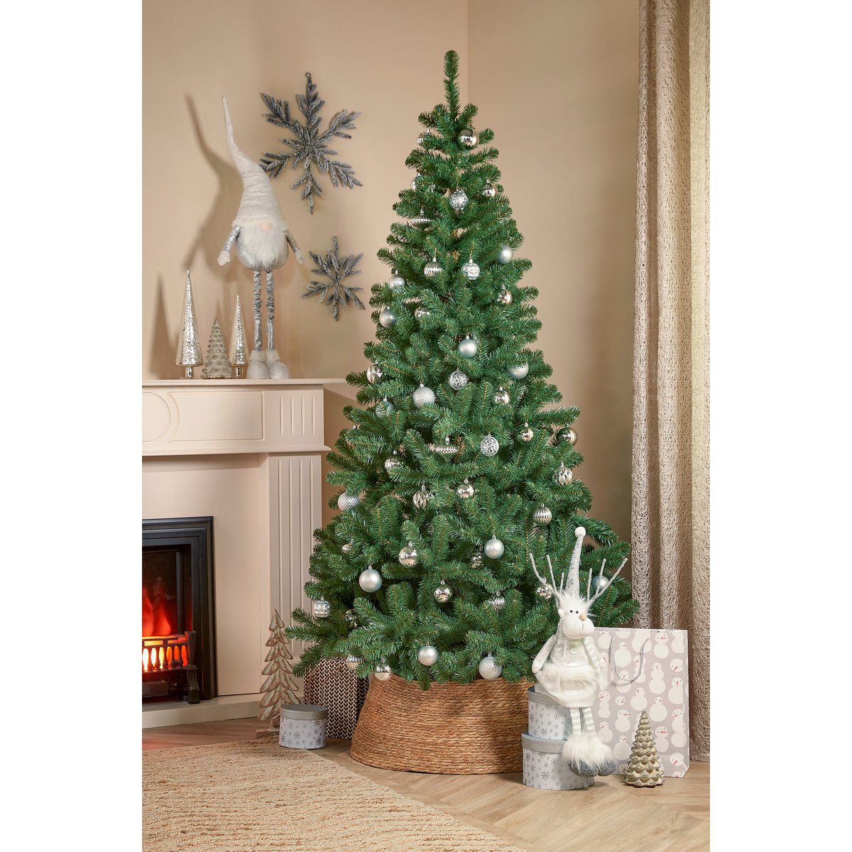 Kerstballen Set - 60 Stuks - Ø7 cm - Onbreekbaar - Zilver