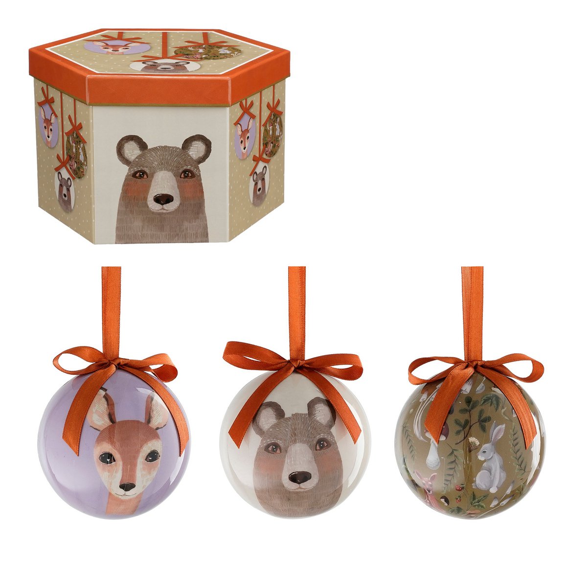 Kerstballen Cadeauset - 14 Stuks - Ø8 cm - Onbreekbaar - Oranje, Lichtgroen