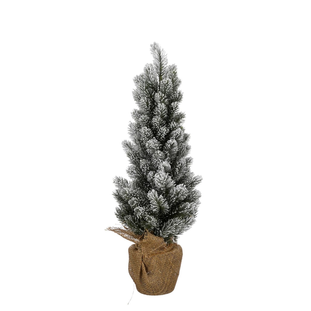 Kunstkerstboom in Jute - H60 x Ø30 cm - Groen Frosted