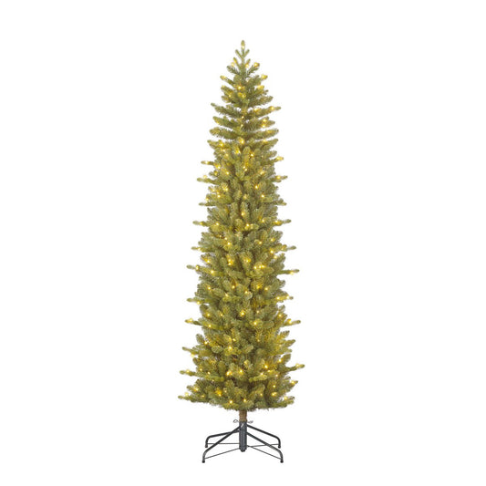 Harma Smalle Kunstkerstboom met LED Verlichting - H230 x Ø69 cm - Groen