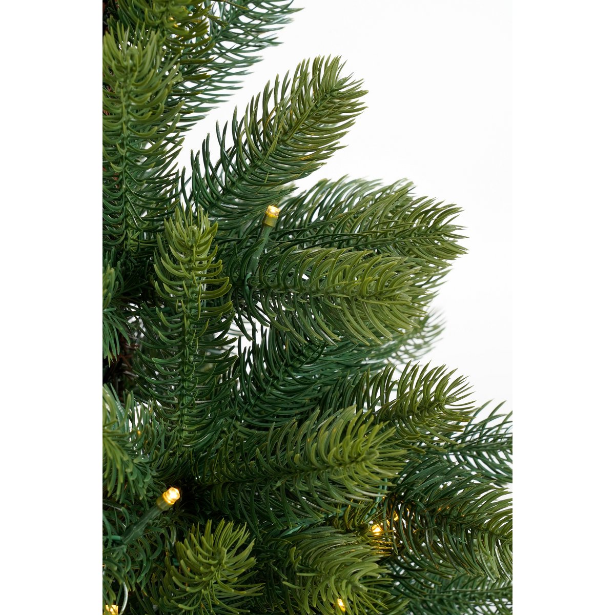 Nagoya Set van 2 Kerstbomen en 1 Kerstkrans voor Buiten met LED Verlichting en Timerfunctie - H90 x Ø45 cm - Groen