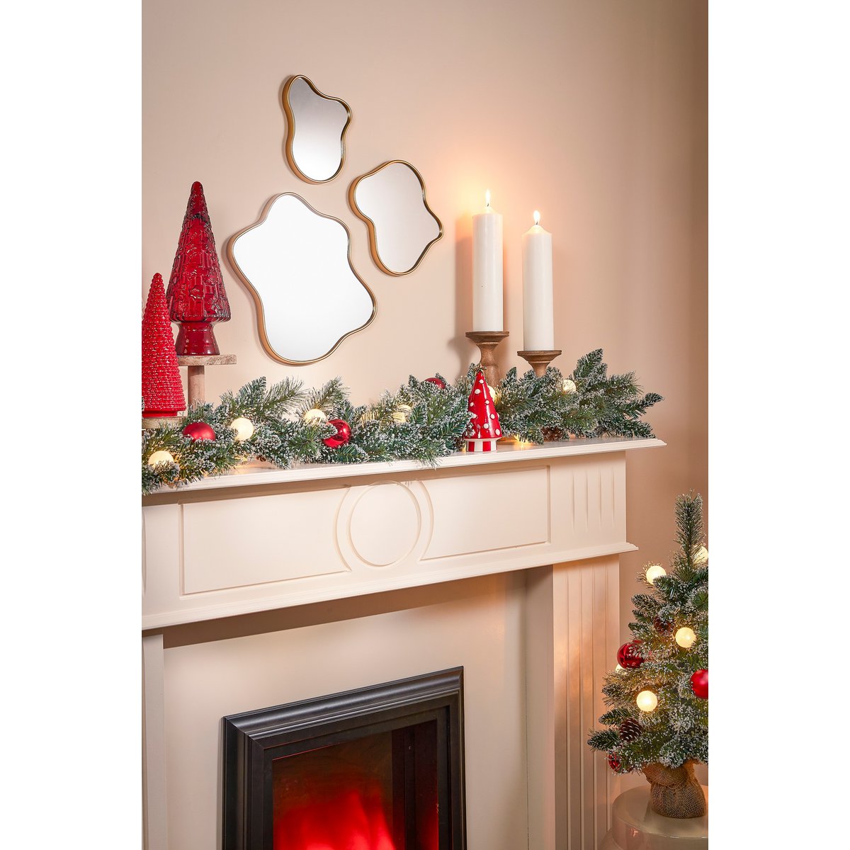 Kaprun Guirlande met LED Verlichting en Timerfunctie - L270 x Ø25 cm - Groen