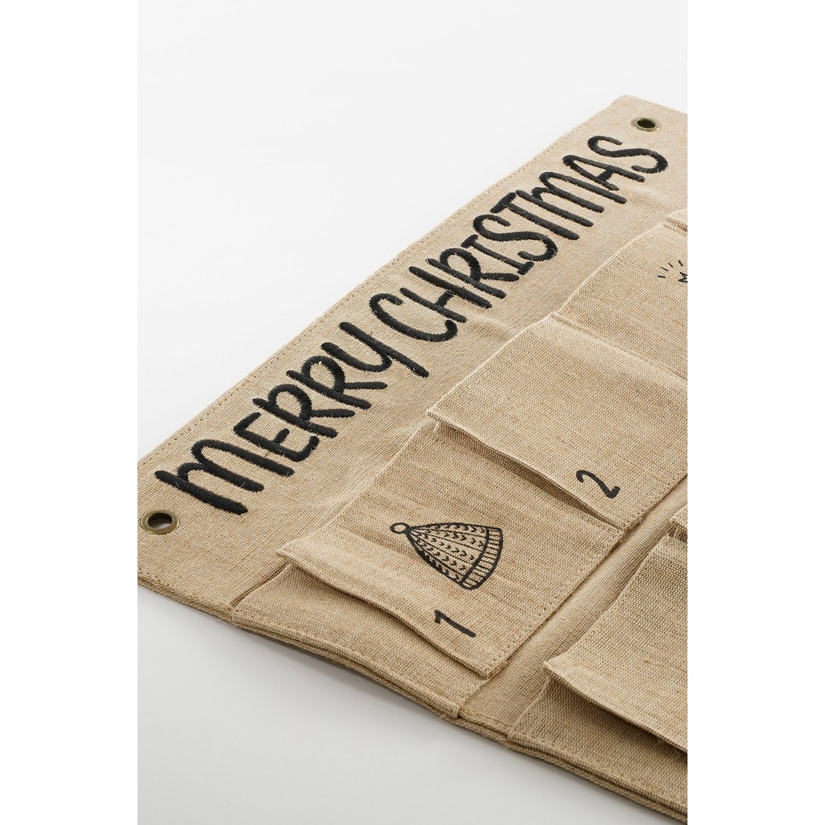 Adventskalender - L85 x B50 cm - Jute - Bruin