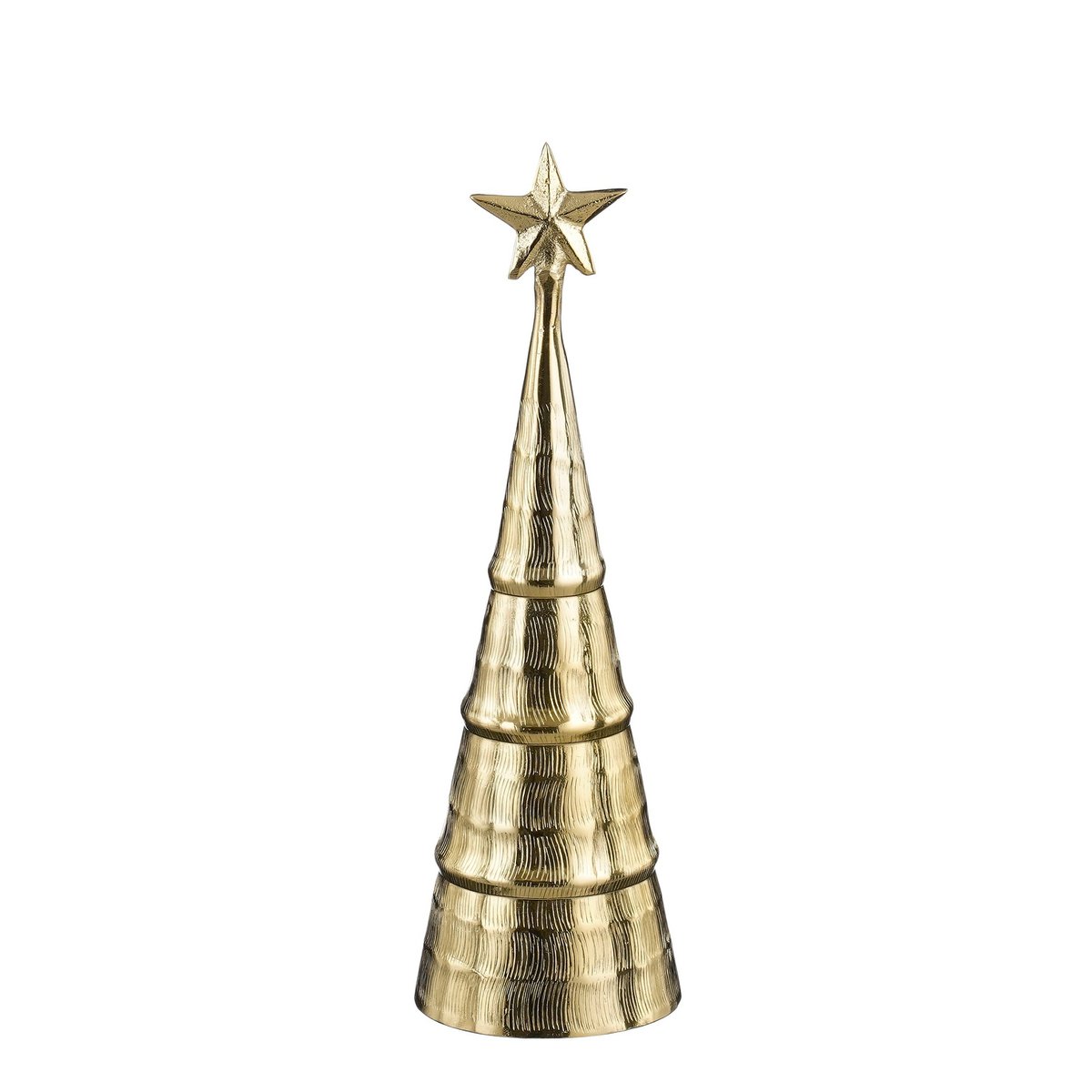 Decoratie Kerstboom - H36 x Ø11 cm - Aluminium - Goud