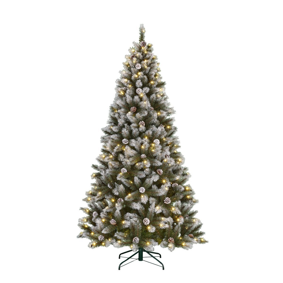 Pittsfield Kunstkerstboom met LED Verlichting - H230 x Ø122 cm - Groen Frosted