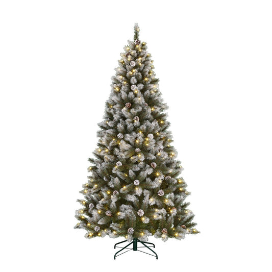 Pittsfield Kunstkerstboom met LED Verlichting - H230 x Ø122 cm - Groen Frosted