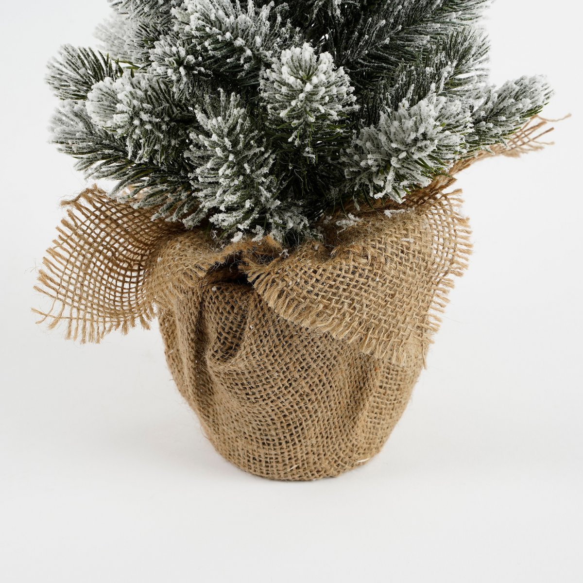 Kunstkerstboom in Jute - H60 x Ø30 cm - Groen Frosted