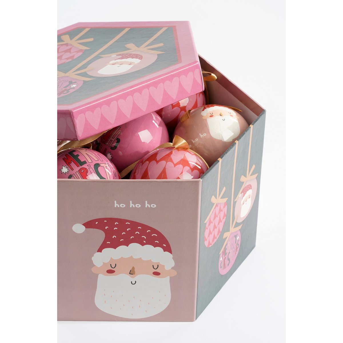 Kerstballen Cadeauset - 14 Stuks - Ø8 cm - Onbreekbaar - Roze, Donkergroen