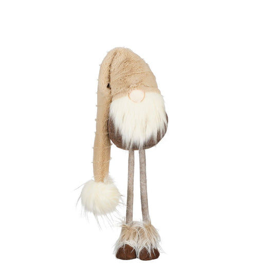Kerstdecoratie Gnoom - L19 x B16 x H54 - Bruin