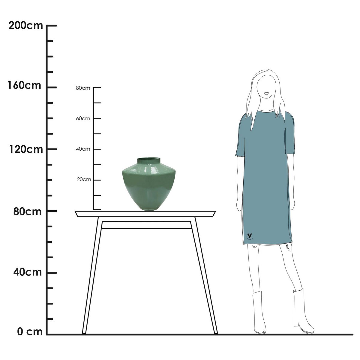 Vaas - Kagera pastel green