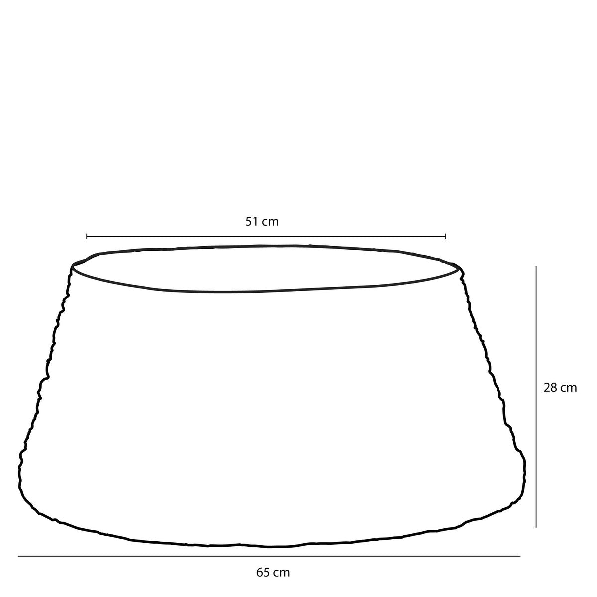 Kerstboommand - H28 x Ø65 cm - Wilgentakken - Bruin