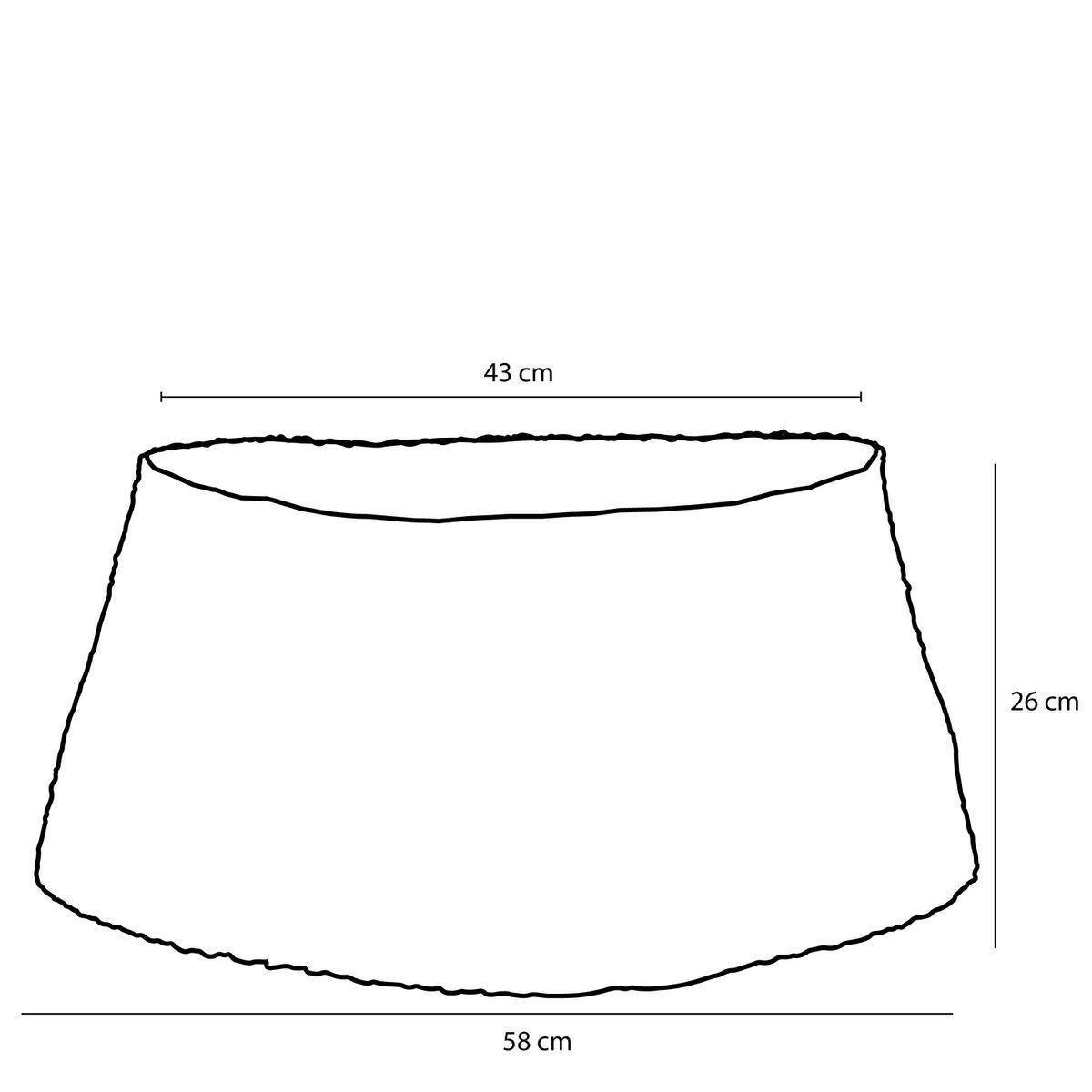 Kerstboomrok - H26 x Ø58 cm - Zeegras - Blauw