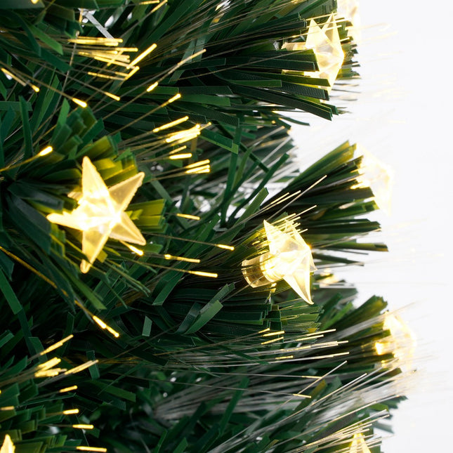 Mercury Kunstkerstboom met Fibre Optic Verlichting - H60 x Ø30 cm - Groen
