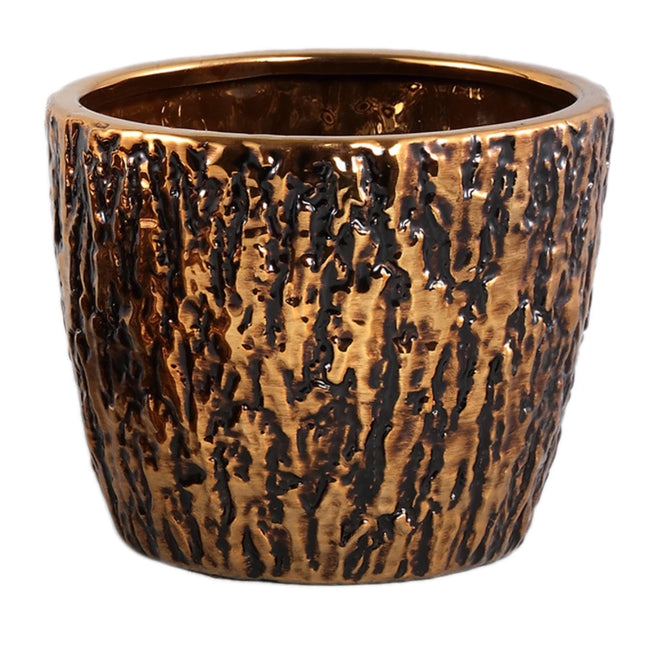PTMD bloempot Vienna L goudkleurig 20 cm